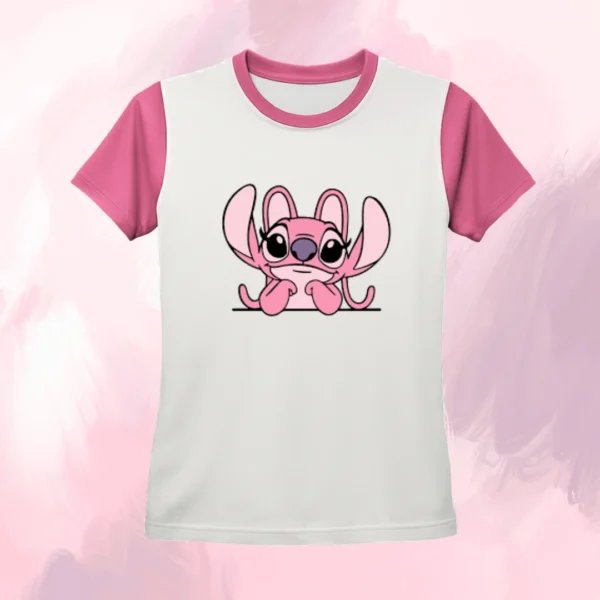 Angela manga rosa Camisa personalizada mangas de colores