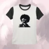 afro manga negra Camisa personalizada mangas de colores