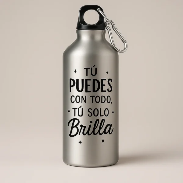Caramañola plateada Termo - Caramañola Personalizado Plateado