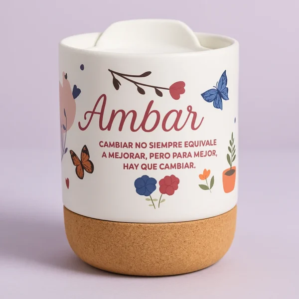 Taza de corcho ambar Taza de corcho personalizada