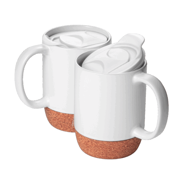 Taza de corcho tapa blanca Taza de corcho personalizada