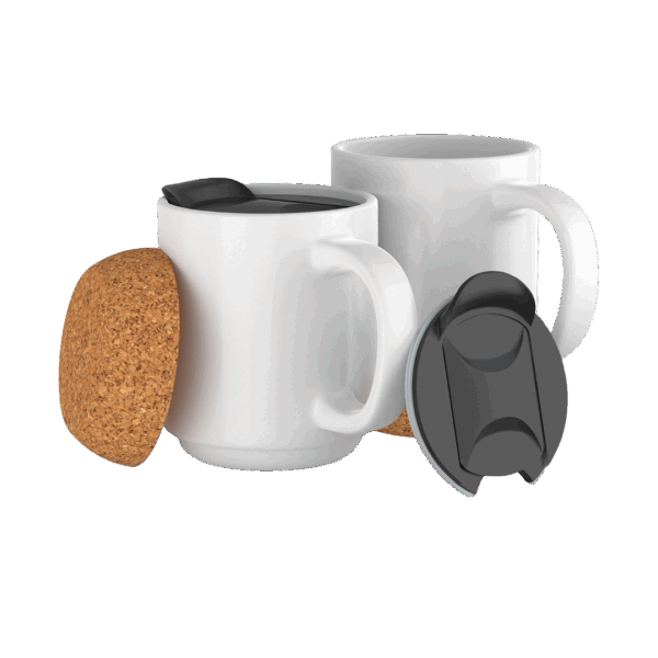 Taza de corcho tapa negra Taza de corcho personalizada