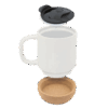 Taza de corcho tapa negra Taza de corcho personalizada
